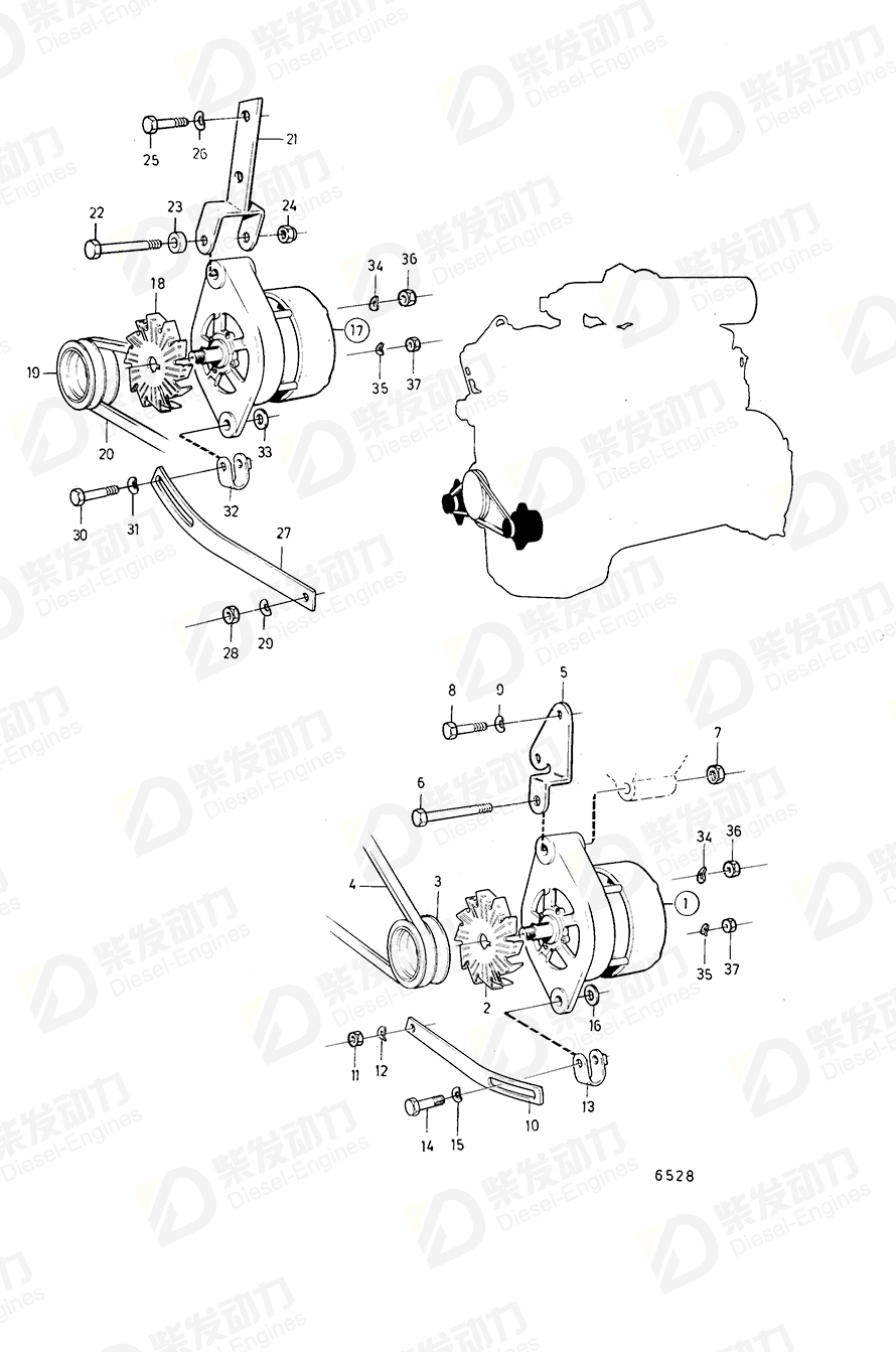 volvo penta Hexagon screw 955299 Drawing volvo penta Hexagon screw 955299 Drawing